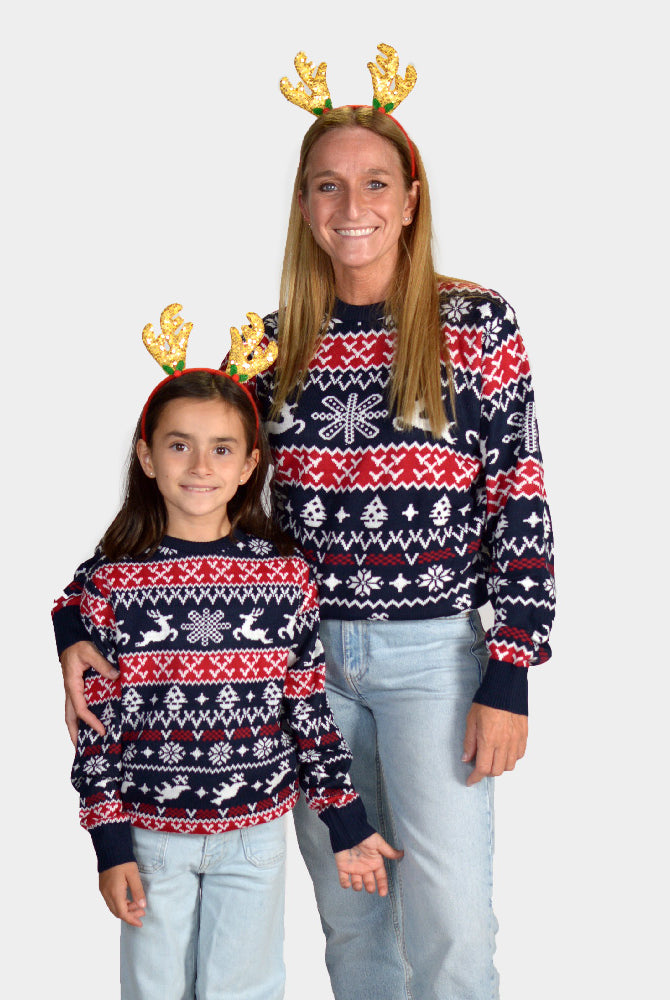 Jersey de Navidad para Familia Renos y Motivos Navideños