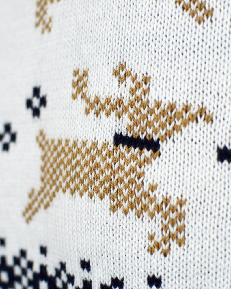 Jersey de Navidad para Familia Elegante Blanco Alaska renos