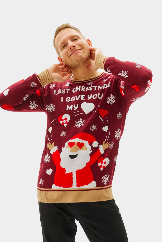 Jersey de Navidad Parejas Last Christmas I gave you my Heart hombre
