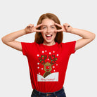Camiseta de Navidad para Familia Roja Reno Rudolph mujer