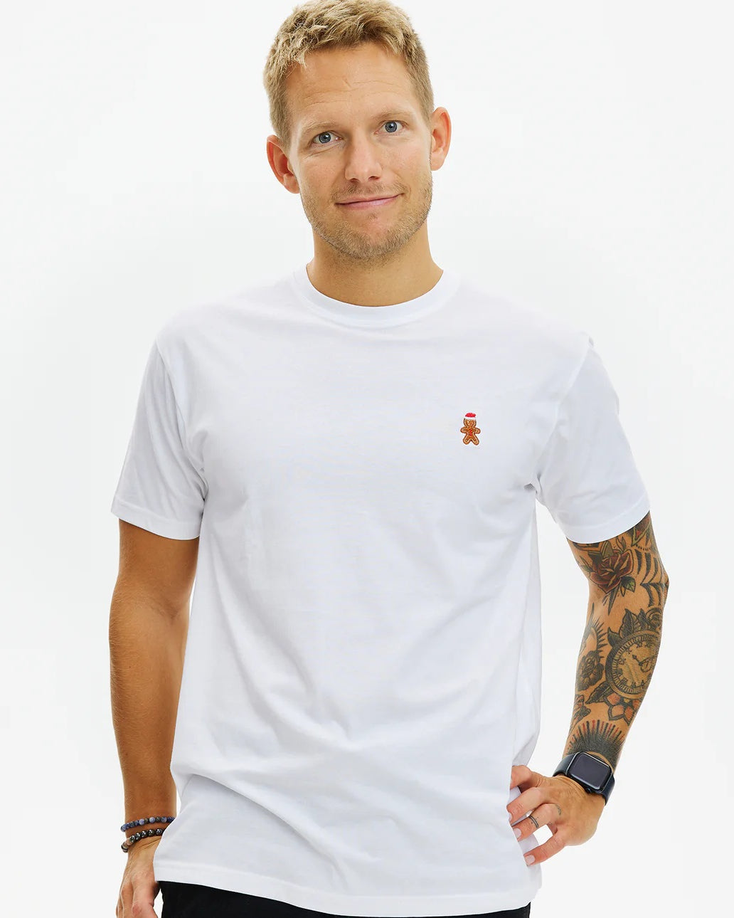 Camiseta de Navidad para Hombre y Mujer Gingercookie Blanca