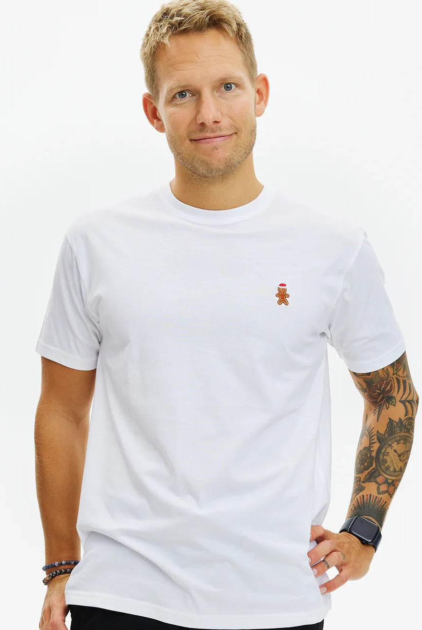 Camiseta de Navidad para Hombre y Mujer Gingercookie Blanca