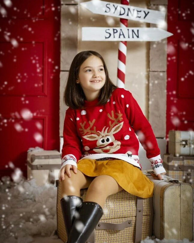 NINA-JERSEY-NAVIDENO-ROJO-RENO-NIEVE