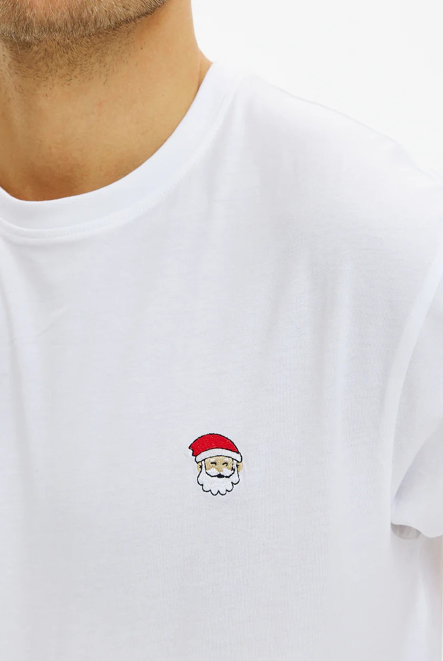 Camiseta de Navidad para Hombre y Mujer Santa Blanca