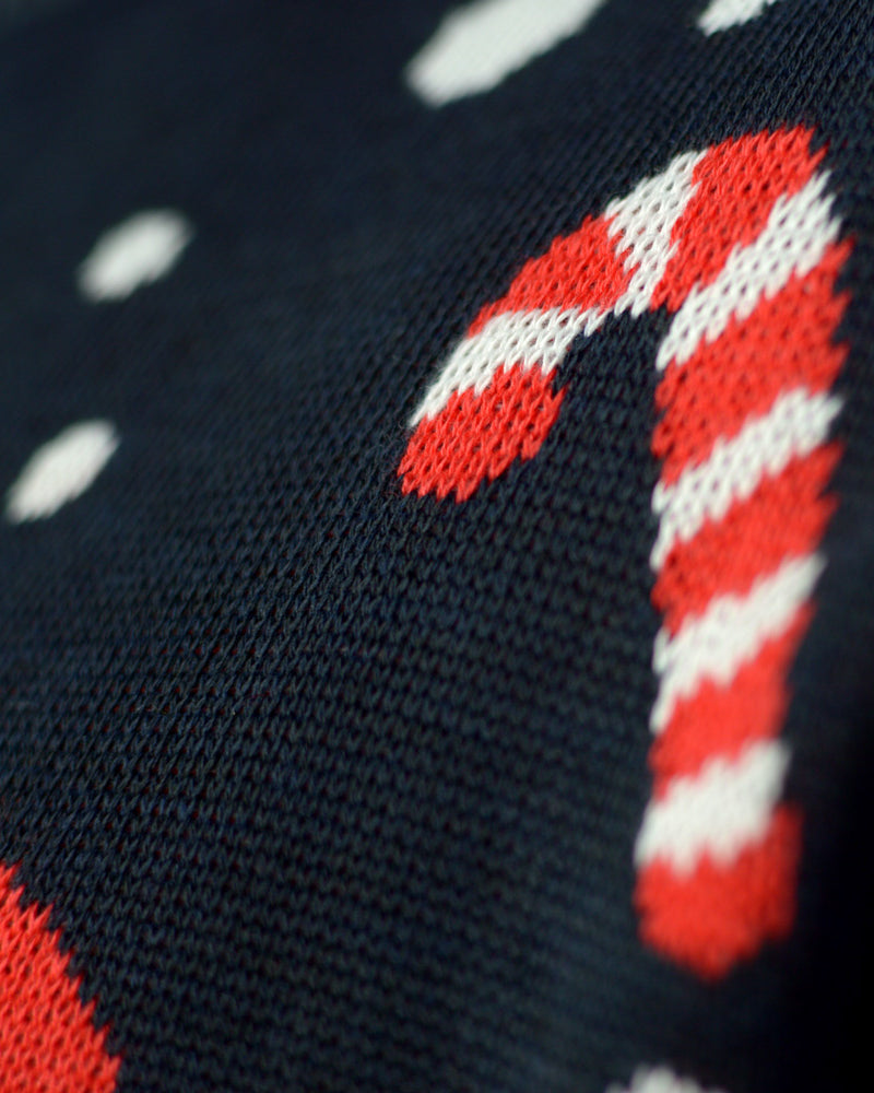 Jersey de Navidad detalle Familia Azul Gingerbread