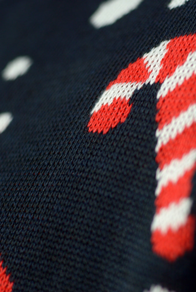Jersey de Navidad detalle Mujer Azul Gingerbread