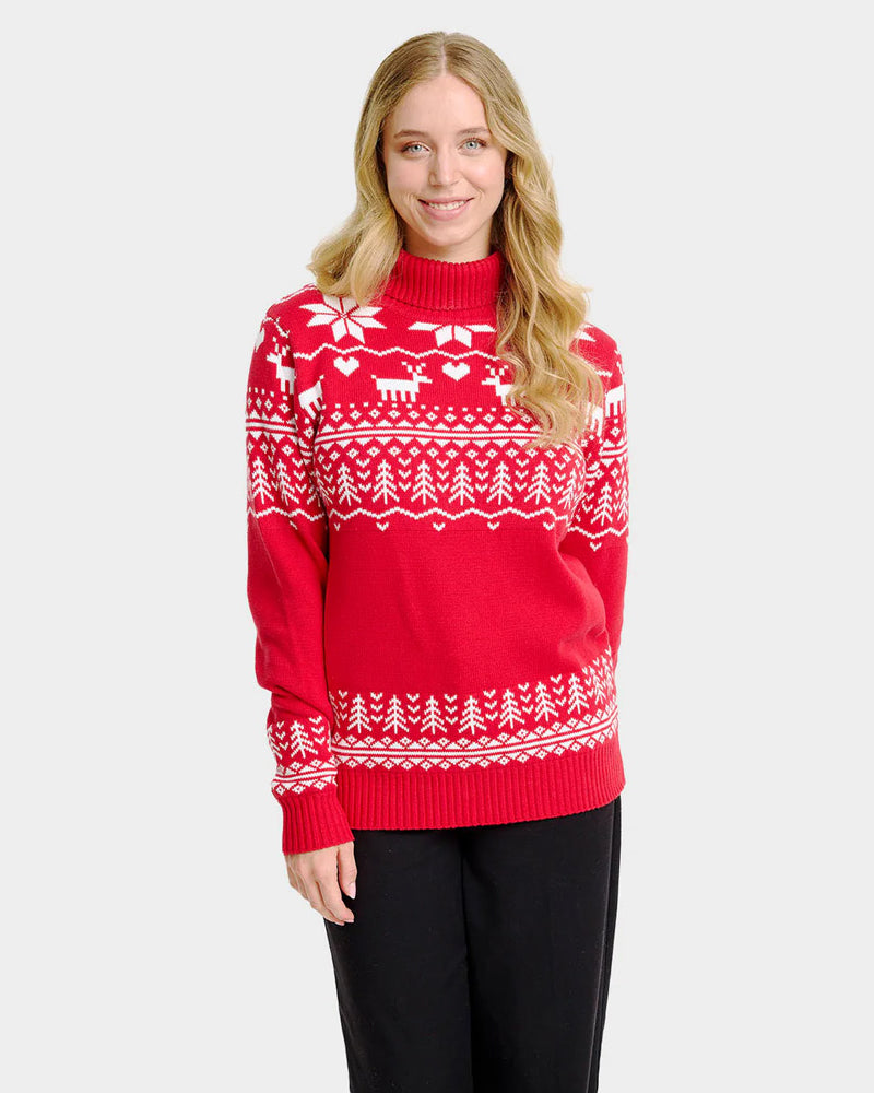 Jersey de Navidad de cuello alto Mujer Greenlandish Algodón Orgánico