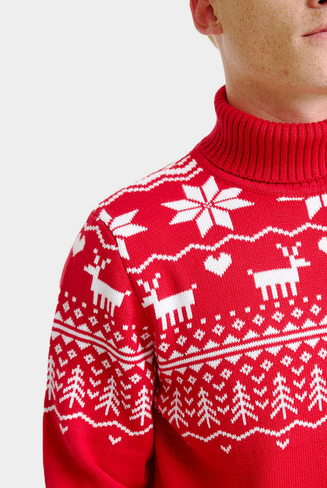 Hombre Jersey de Navidad cuello alto Greenlandish Algodón Orgánico