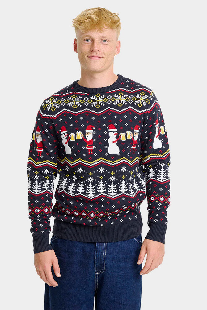 hombre Jersey de Navidad de Pareja Cheers Santa