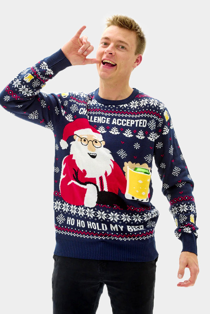 Jersey de Navidad Hombre Beer Pocket 3D