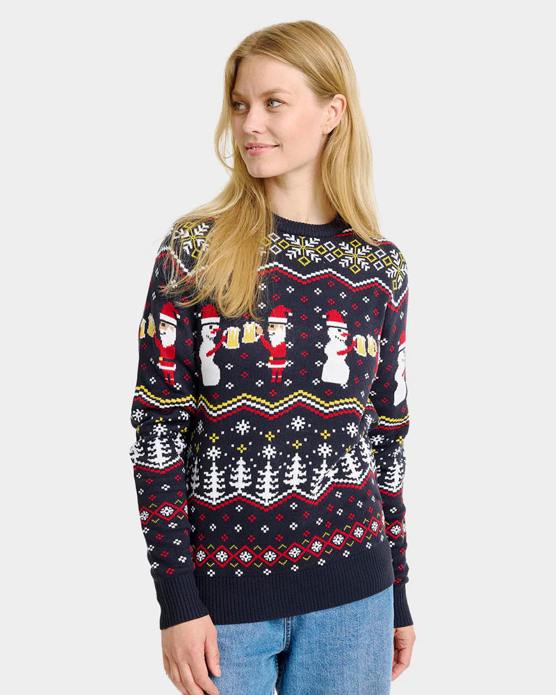 Jersey de Navidad Mujer Cheers Santa