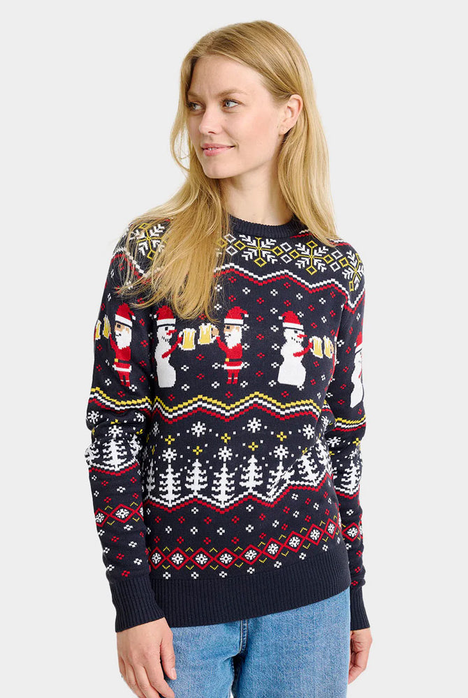 Jersey de Navidad Mujer Cheers Santa