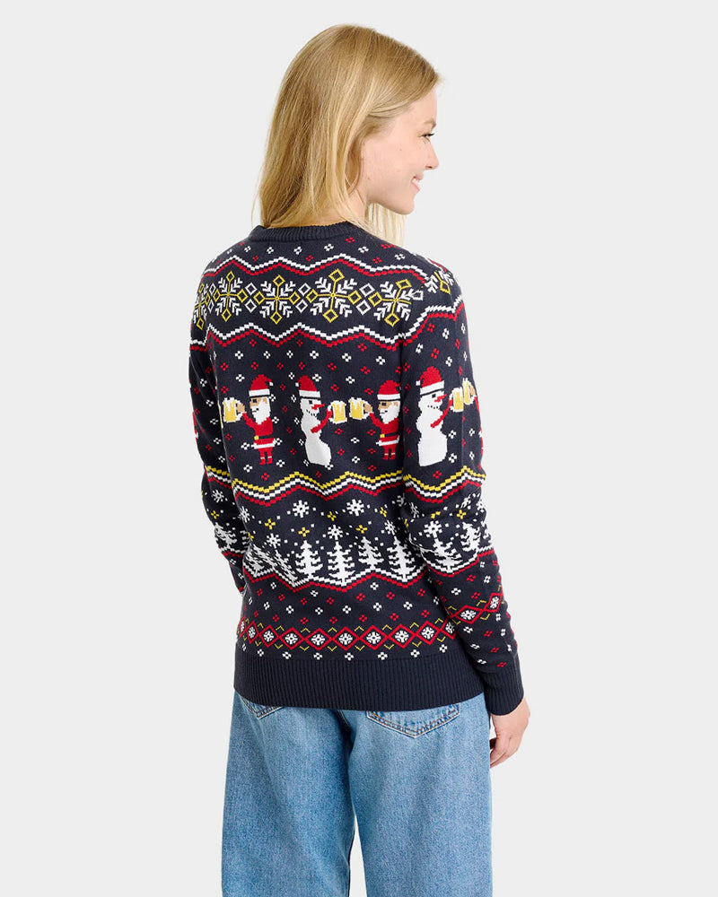 Jersey de Navidad Mujer Cheers Santa