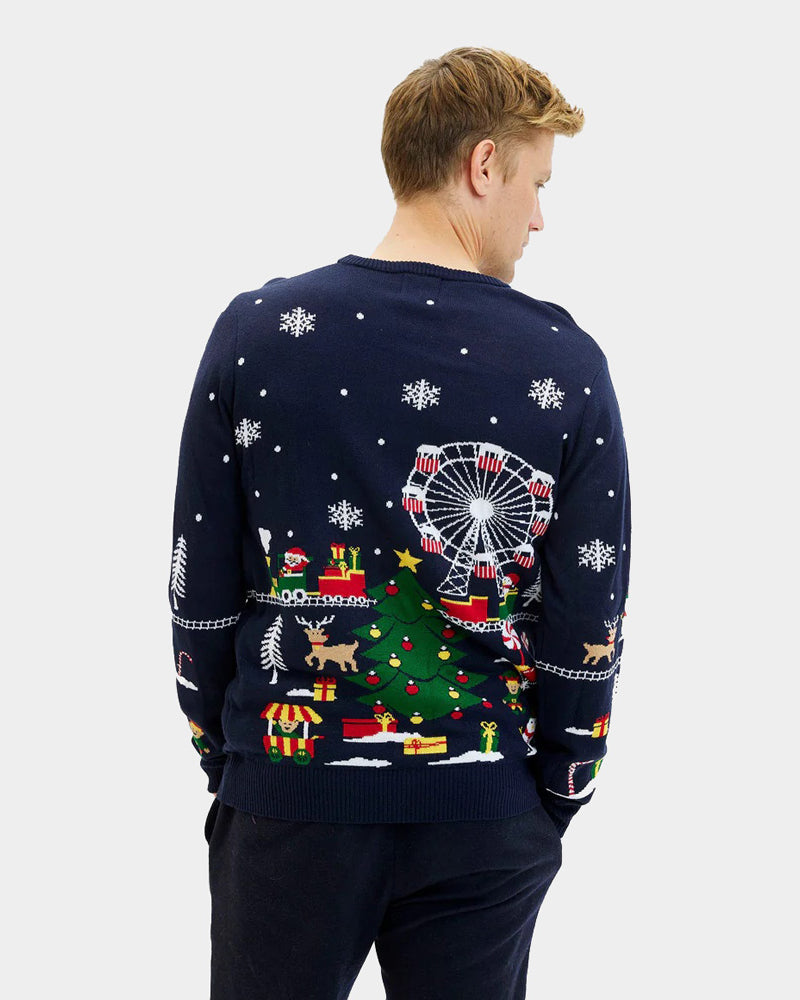 Luces LED Jersey de Navidad para Hombre Feria Navideña