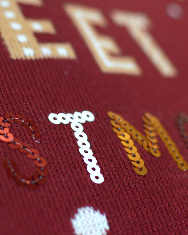 Jersey de Navidad con Luces LED para Familia Rojo Ginger Cookie detalle 1