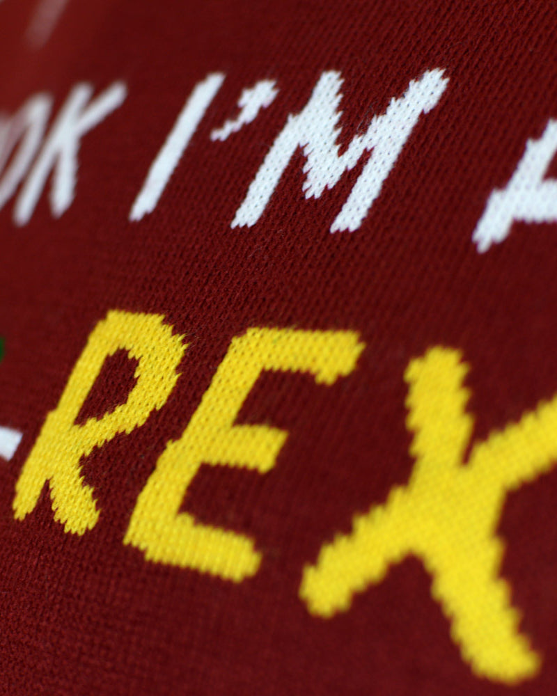 Jersey de Navidad con Luces LED para Hombre Christmas Tree-Rex detalle