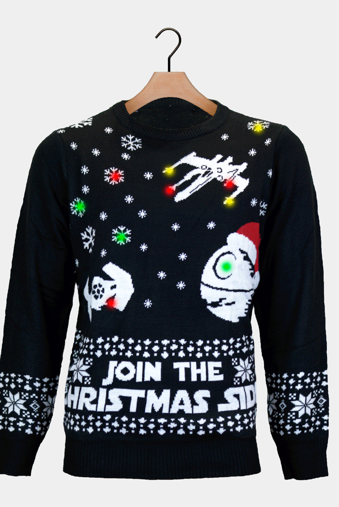 Jersey de Navidad con Luces LED para Hombre Join the Christmas Side