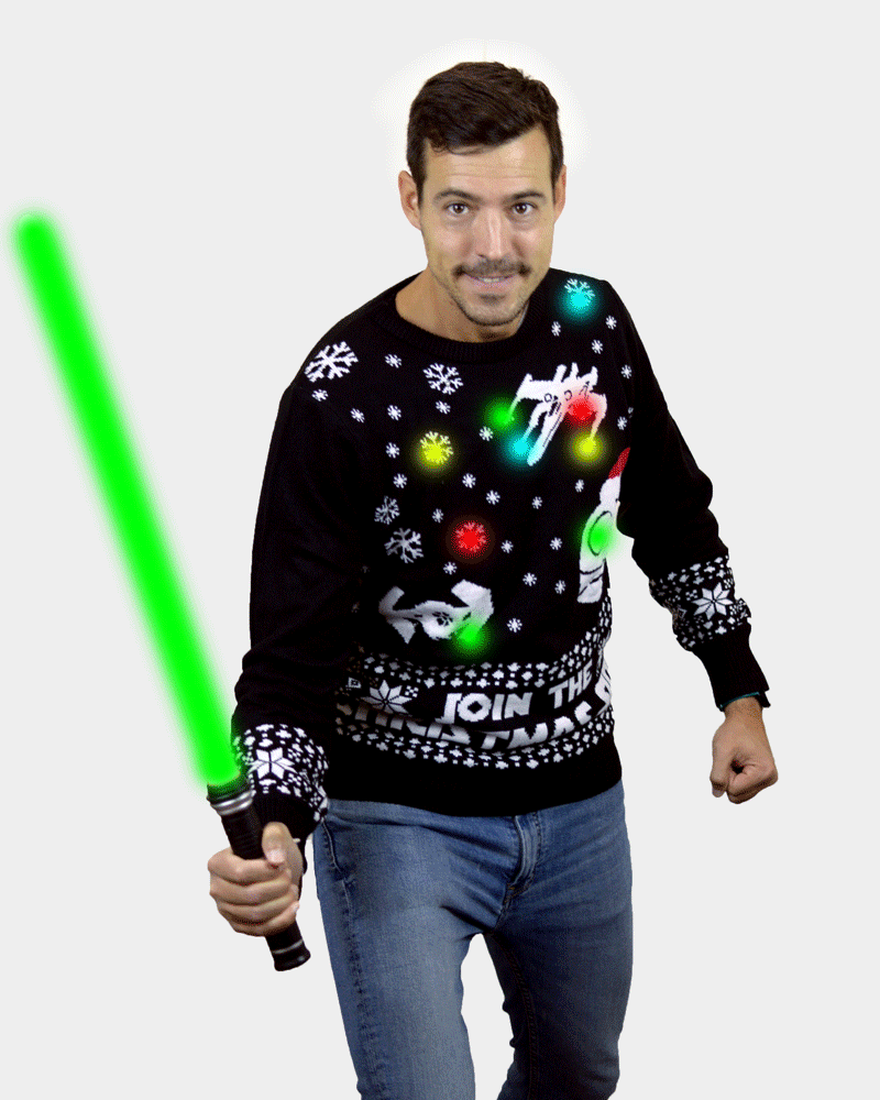 Jersey de Navidad con Luces LED Hombre Join the Christmas Side
