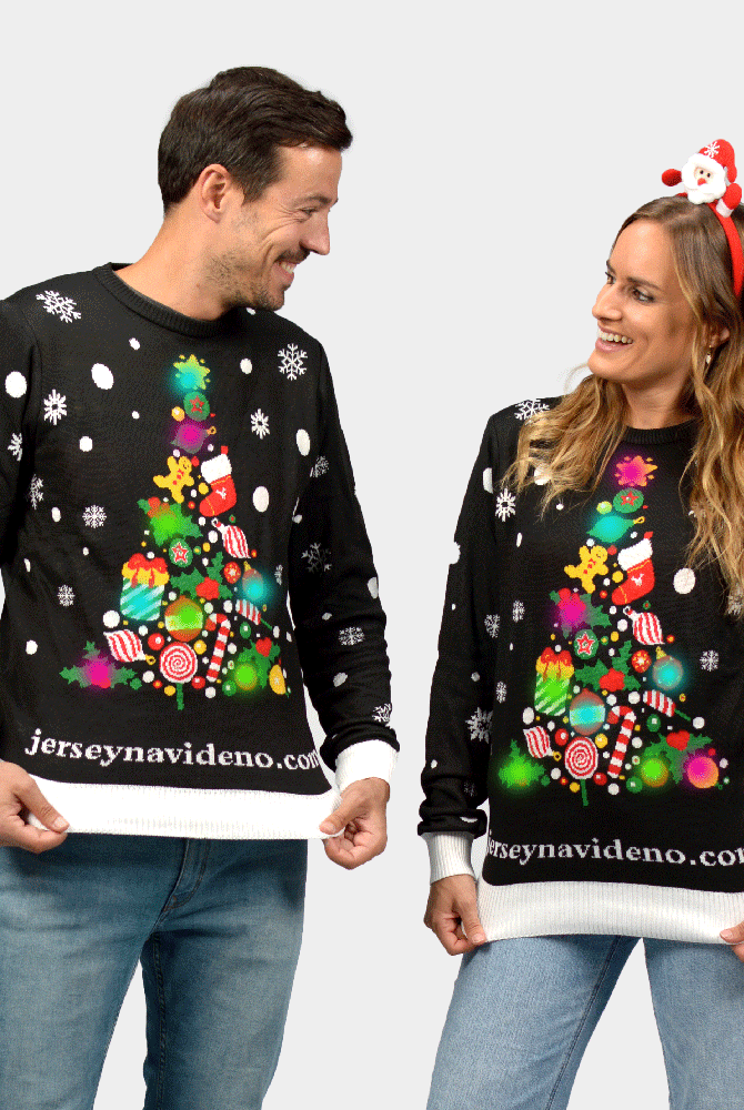 Jersey de Navidad con Luces LED para Hombre y Mujer