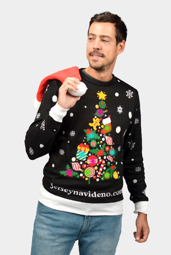 Jersey de Navidad con Luces LED para Hombre