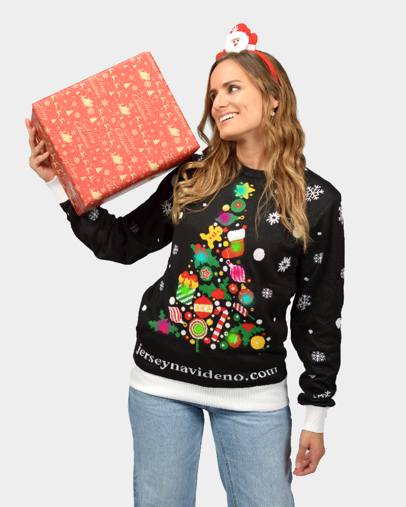 Jersey de Navidad con Luces LED para Mujer