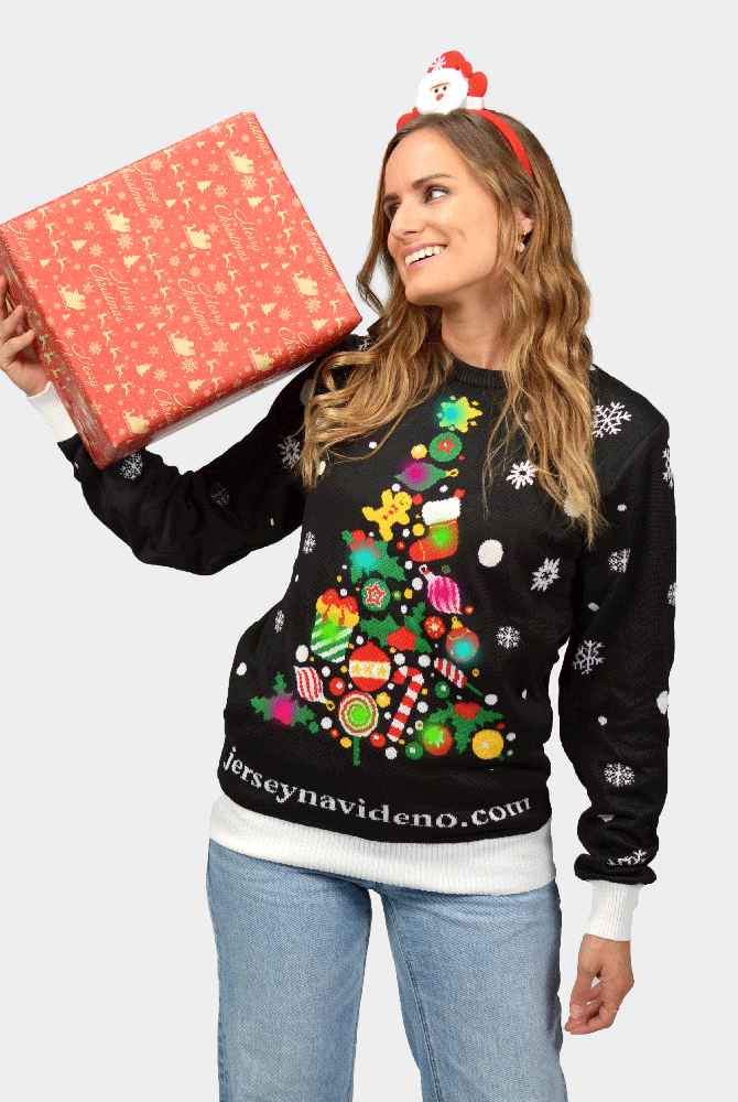 Jersey de Navidad con Luces LED para Mujer