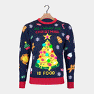 Jersey de Navidad con Luces LED Parejas Christmas Food