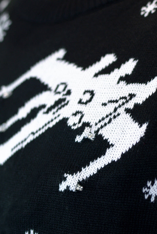 detalle nave Jersey de Navidad con Luces LED Parejas Join the Christmas Side