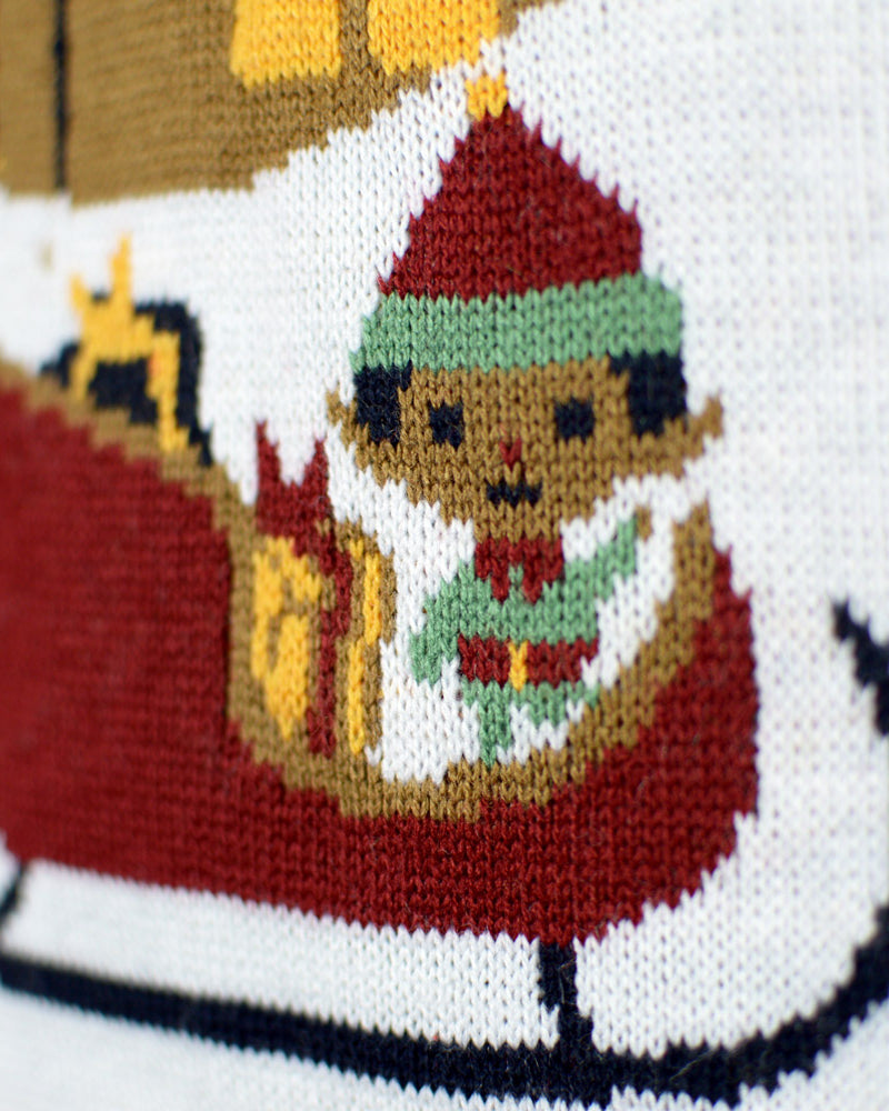 Jersey de Navidad con Luces LED para Mujer Merry Christmas Azul