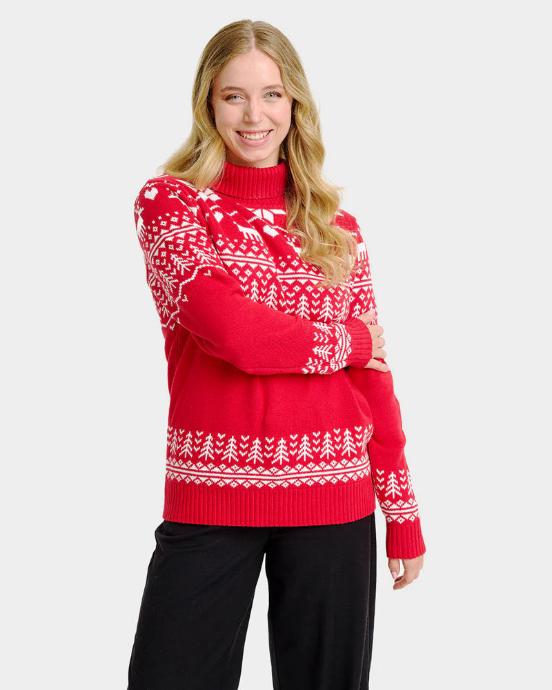 Jersey de Navidad cuello alto Mujer Algodón Orgánico Greenlandish