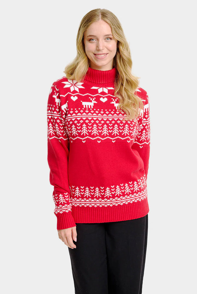 Jersey de Navidad cuello alto Parejas Greenlandish Algodón Orgánico Mujer