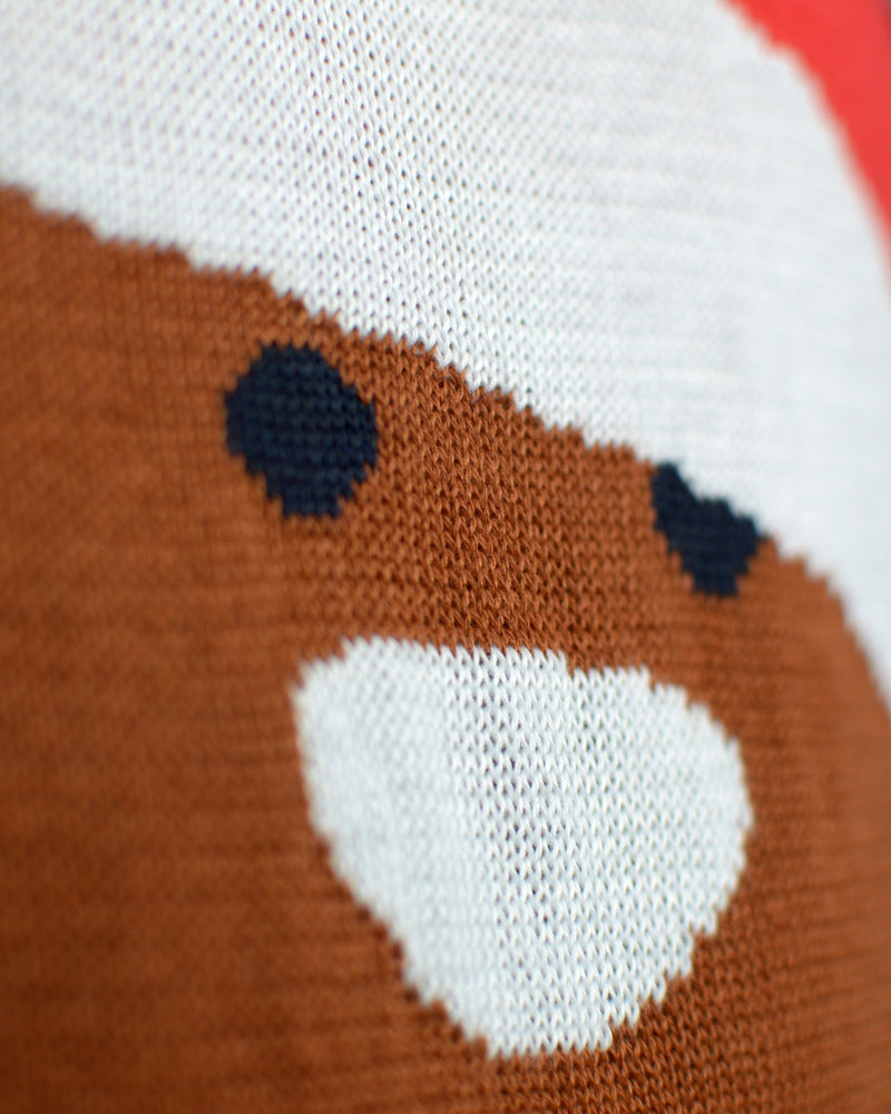 Jersey de Navidad para Familia Azul Gingerbread detalle
