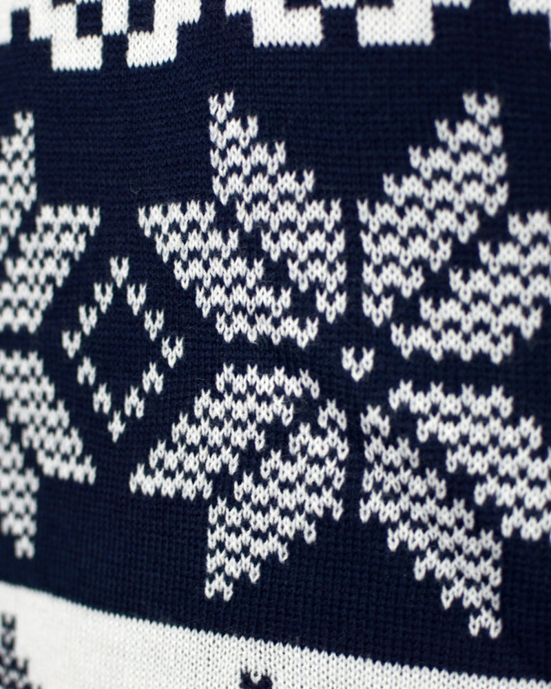 Jersey de Navidad para Familia Azul Polo Norte detalle