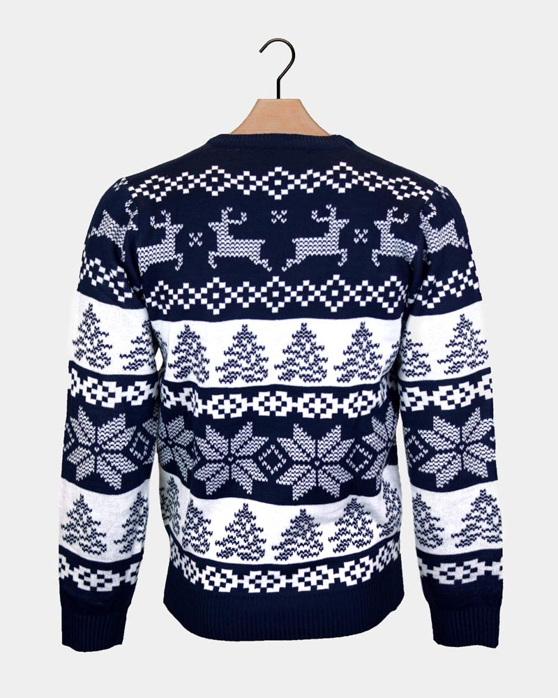 Jersey de Navidad para Familia Azul Polo Norte espalda