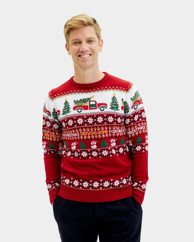 Jersey de Navidad para Familia Driving Home Hombre