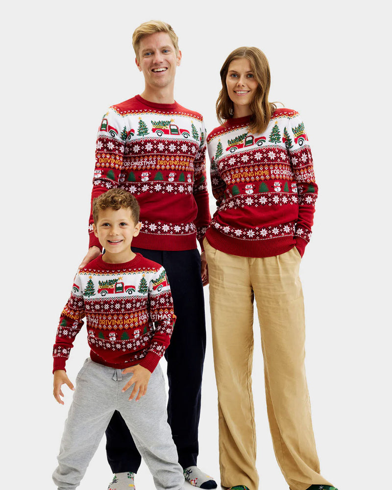 Jersey de Navidad para Familia Driving Home