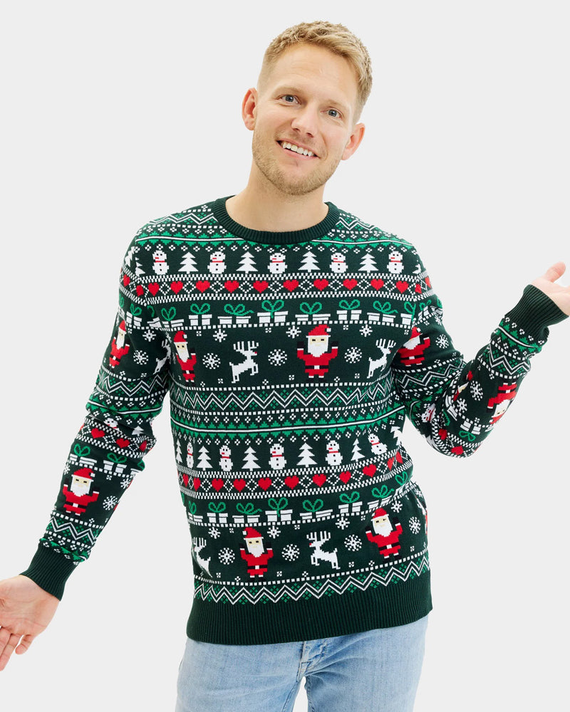 Jersey de Navidad para Familia Green Christmas Algodón Orgánico hombre