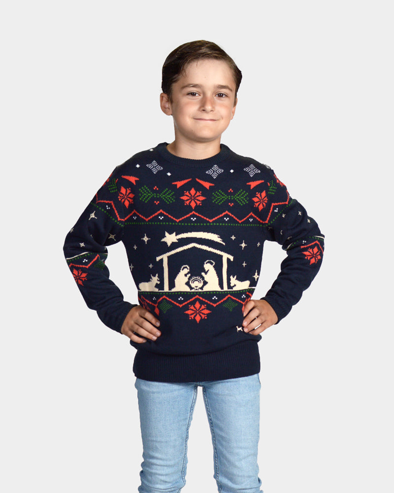 Jersey de Navidad Niño Familia Portal de Belén