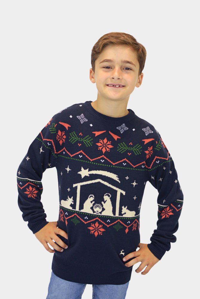 Jersey de Navidad Niño Familia Portal de Belén