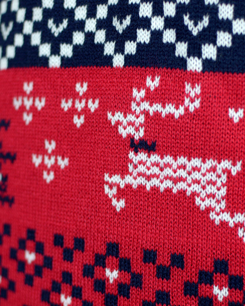 Jersey de Navidad para Familia Rojo Canadá reno