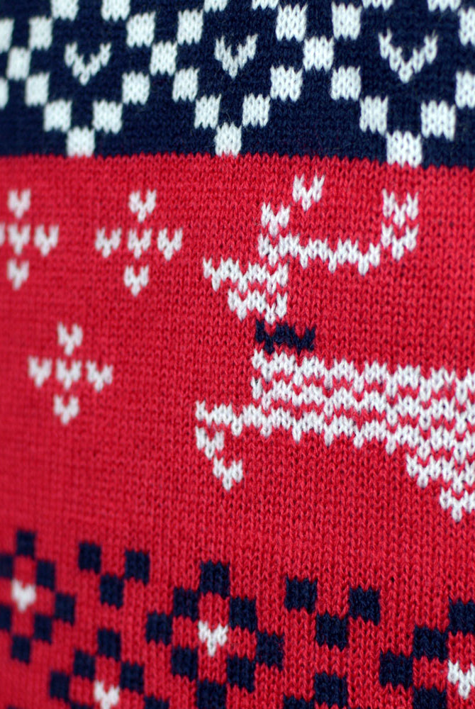 Jersey de Navidad para Familia Rojo Canadá reno