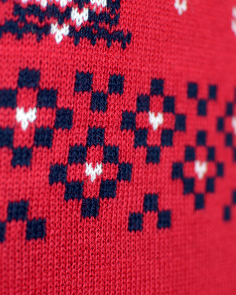 Jersey de Navidad para Familia Rojo Canadá detalle