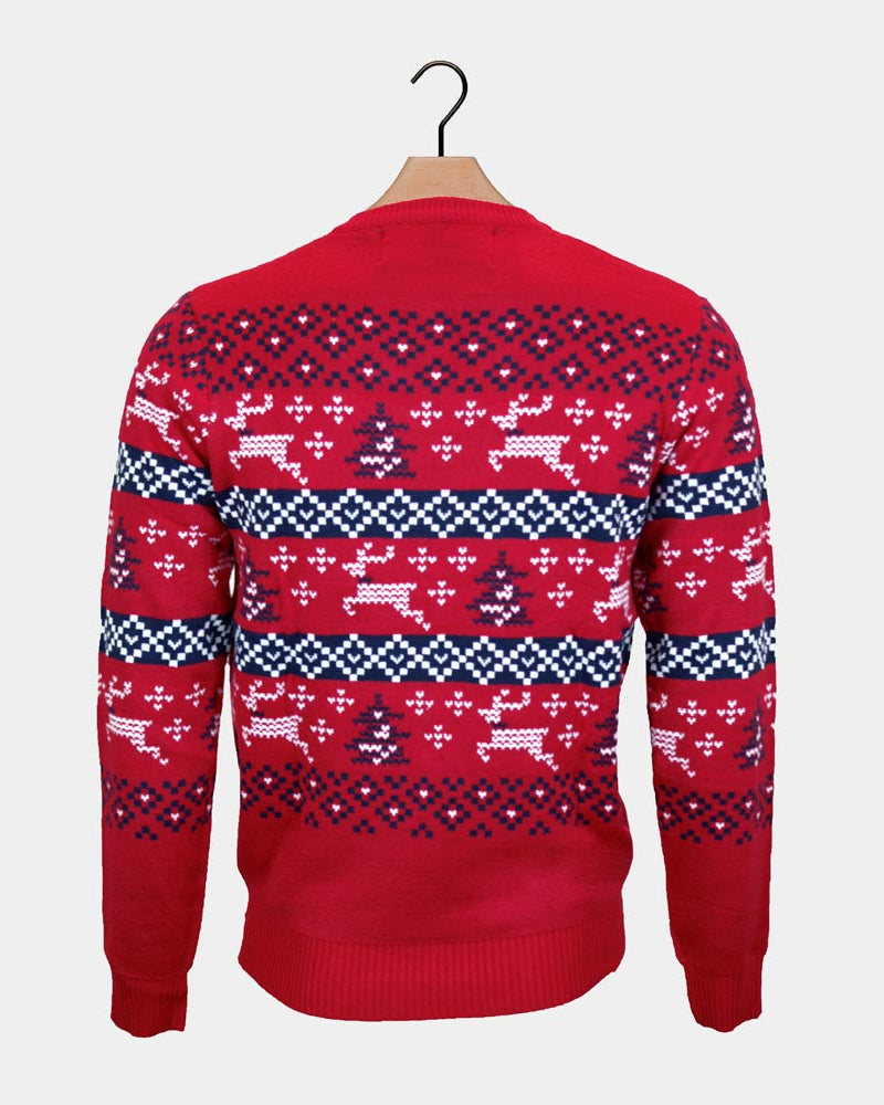 Jersey de Navidad para Familia Rojo Canadá espalda