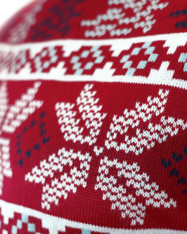 Jersey de Navidad para Familia Rojo Clásico Estrellas Polares Detalle