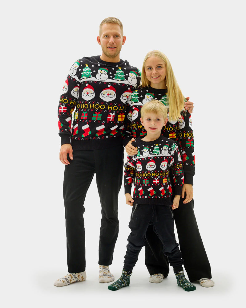 Jersey de Navidad para Familia Santa, Regalos y Muñecos Algodón Orgánico