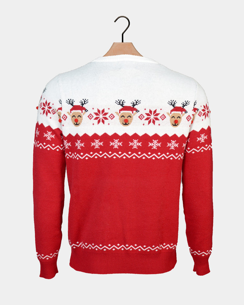 Jersey de Navidad para Hombre Adorable Reno