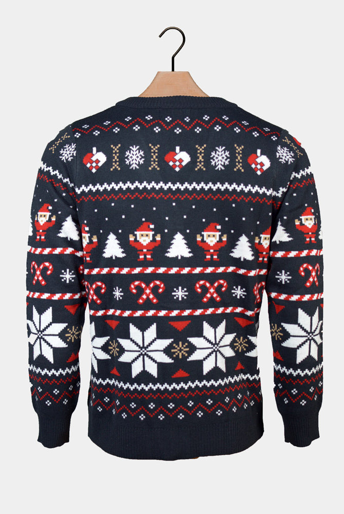Jersey de Navidad para Hombre Azul Estrellas Polares Cárdigan
