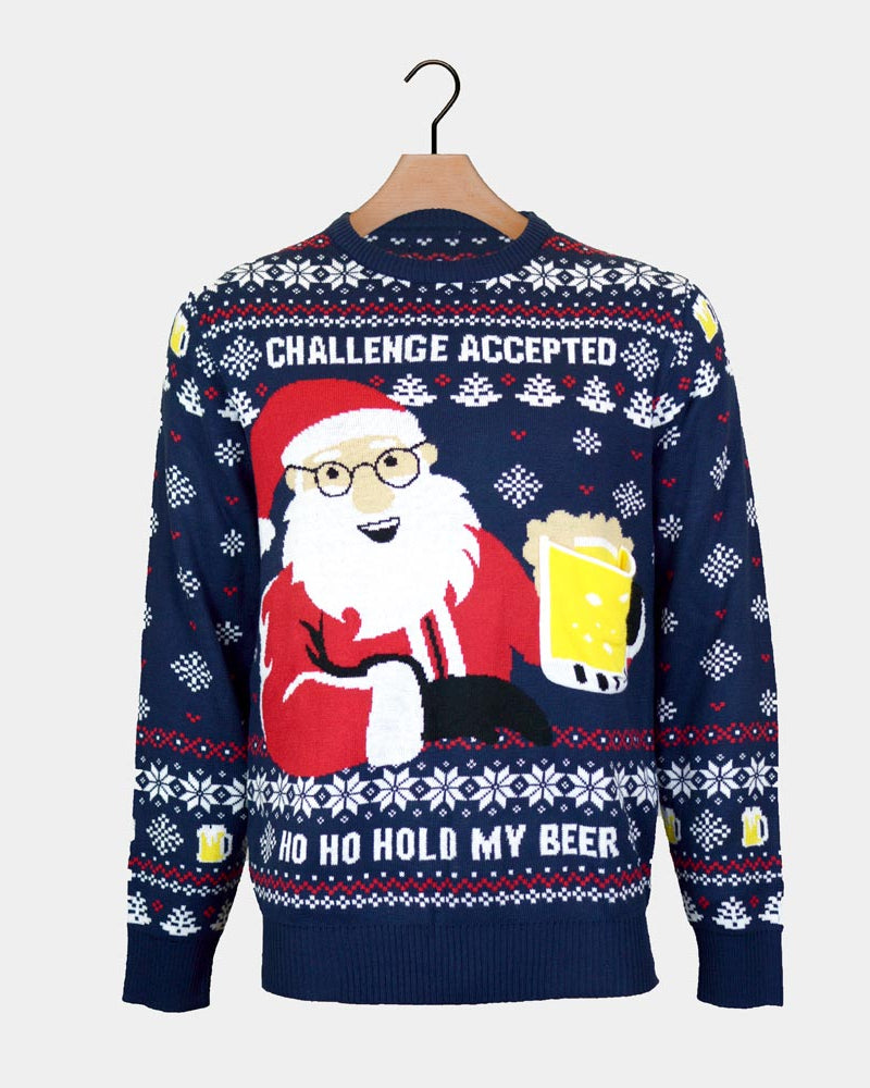 Jersey de Navidad para Hombre Beer Pocket 3D