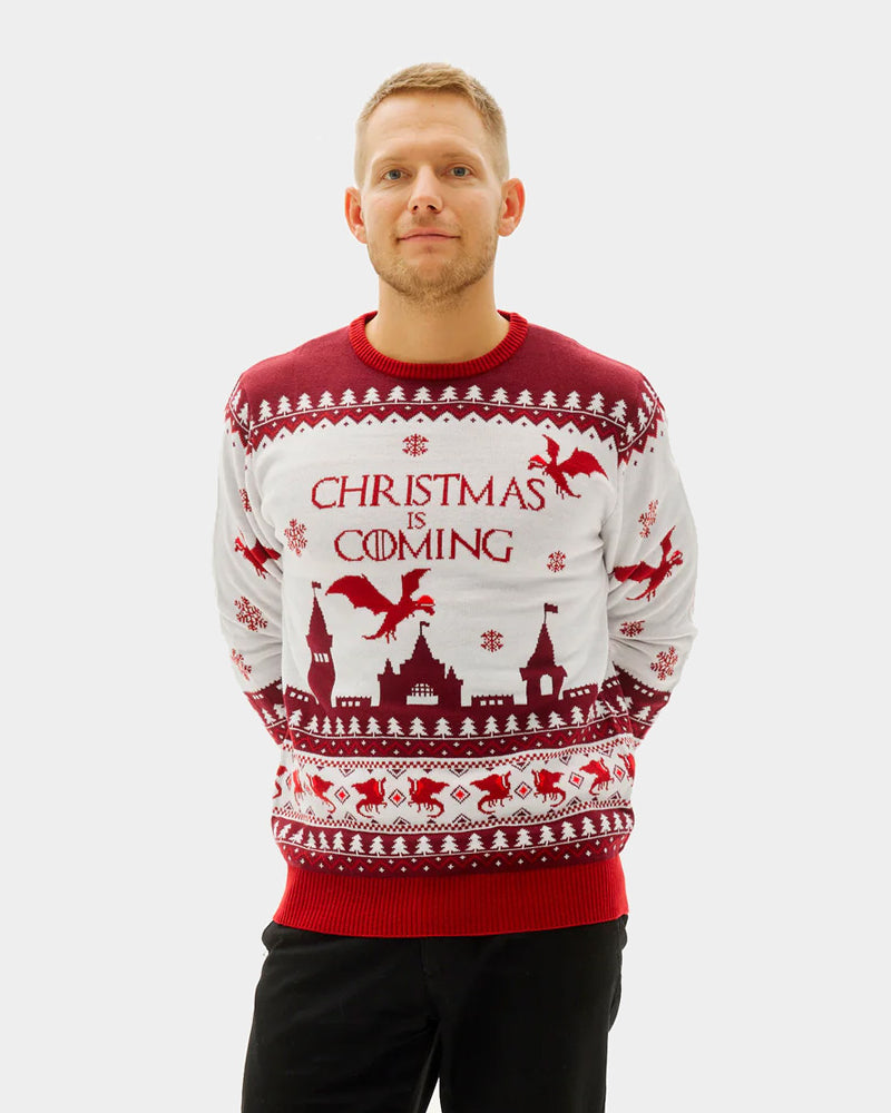 Christmas is Coming Jersey de Navidad para Hombre