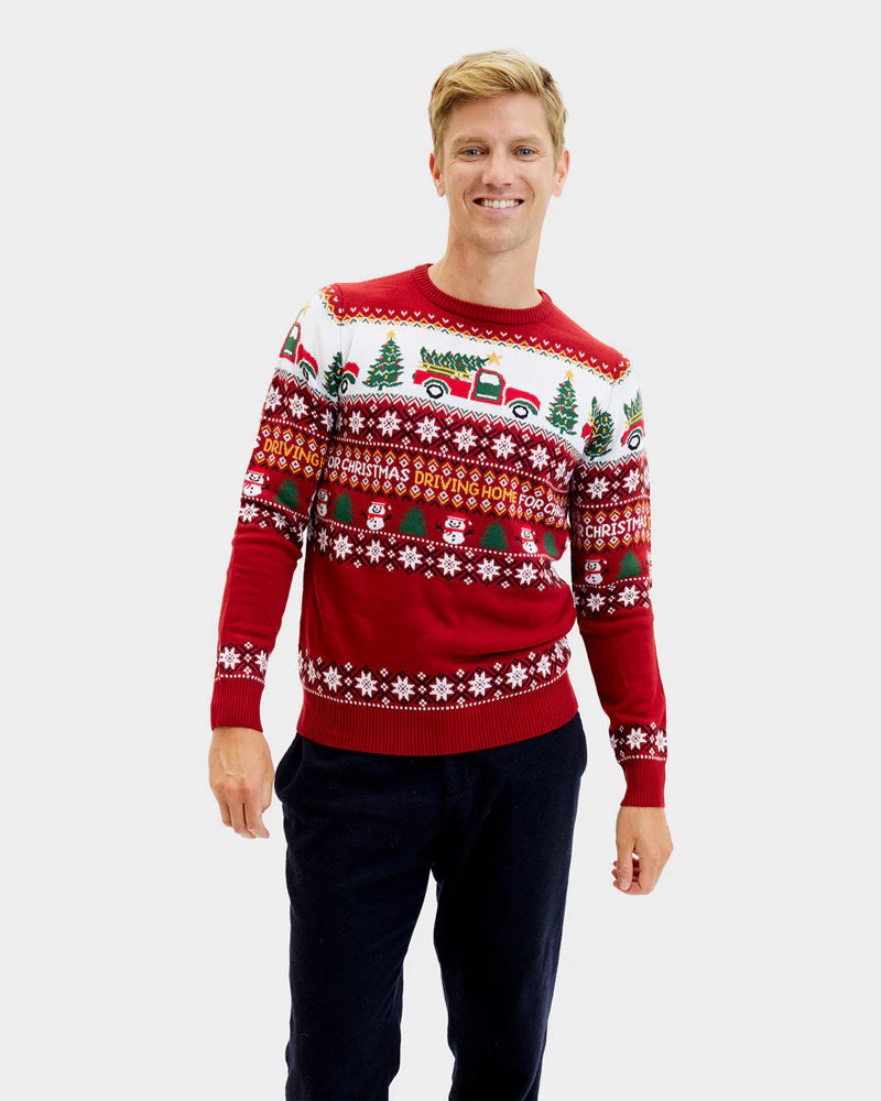 Jersey de Navidad para Hombre Home Driving